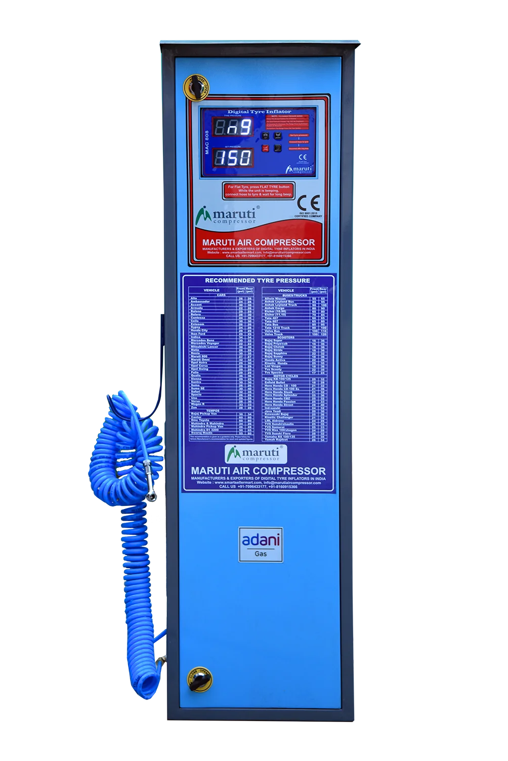 ADANI CNG GAS Tyre Inflator with Air Compressor Combo Pack