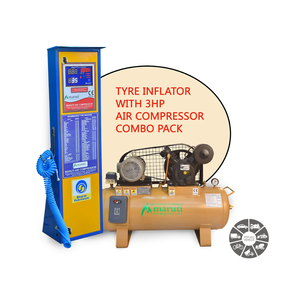 BPCL Tyre Inflator with Air Compressor Combo Pack