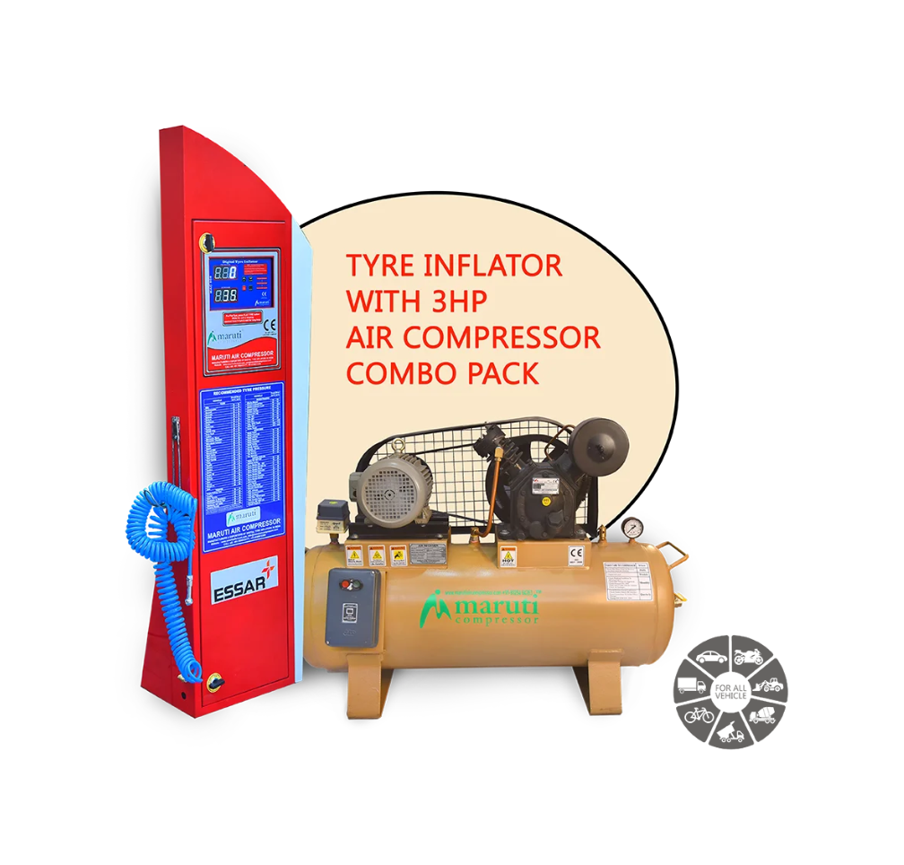 ESSAR Tyre Inflator with Air Compressor Combo Pack