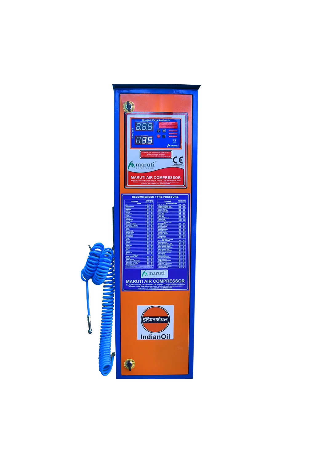 IOCL Digital Tyre Inflator with Air Compressor Combo Pack