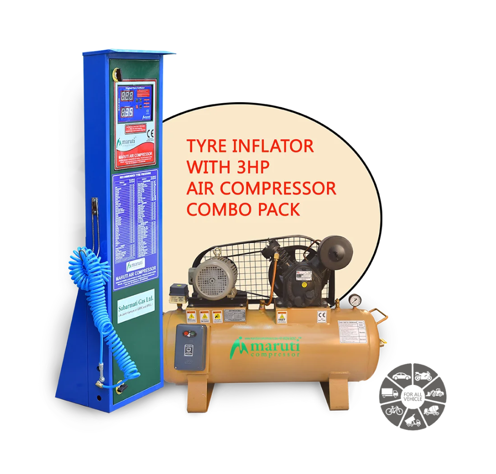 SABARMATI CNG GAS Tyre Inflator Air Compressor Combo Pack