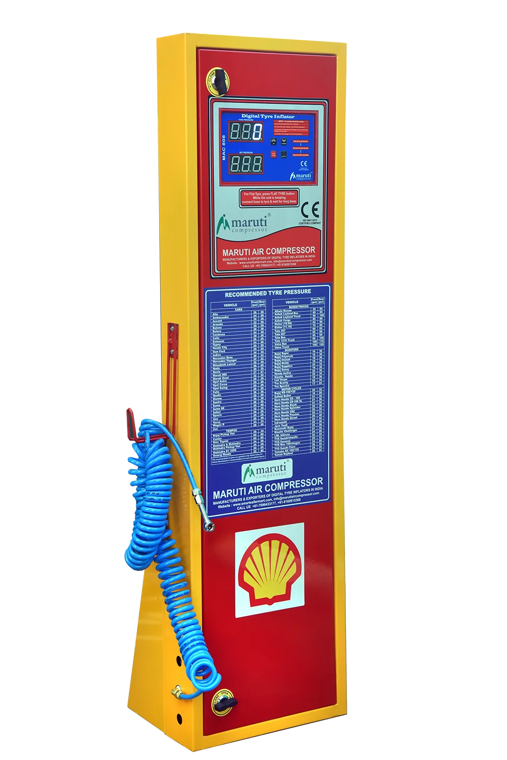 SHELL Tyre Inflator with Air Compressor Combo Pack