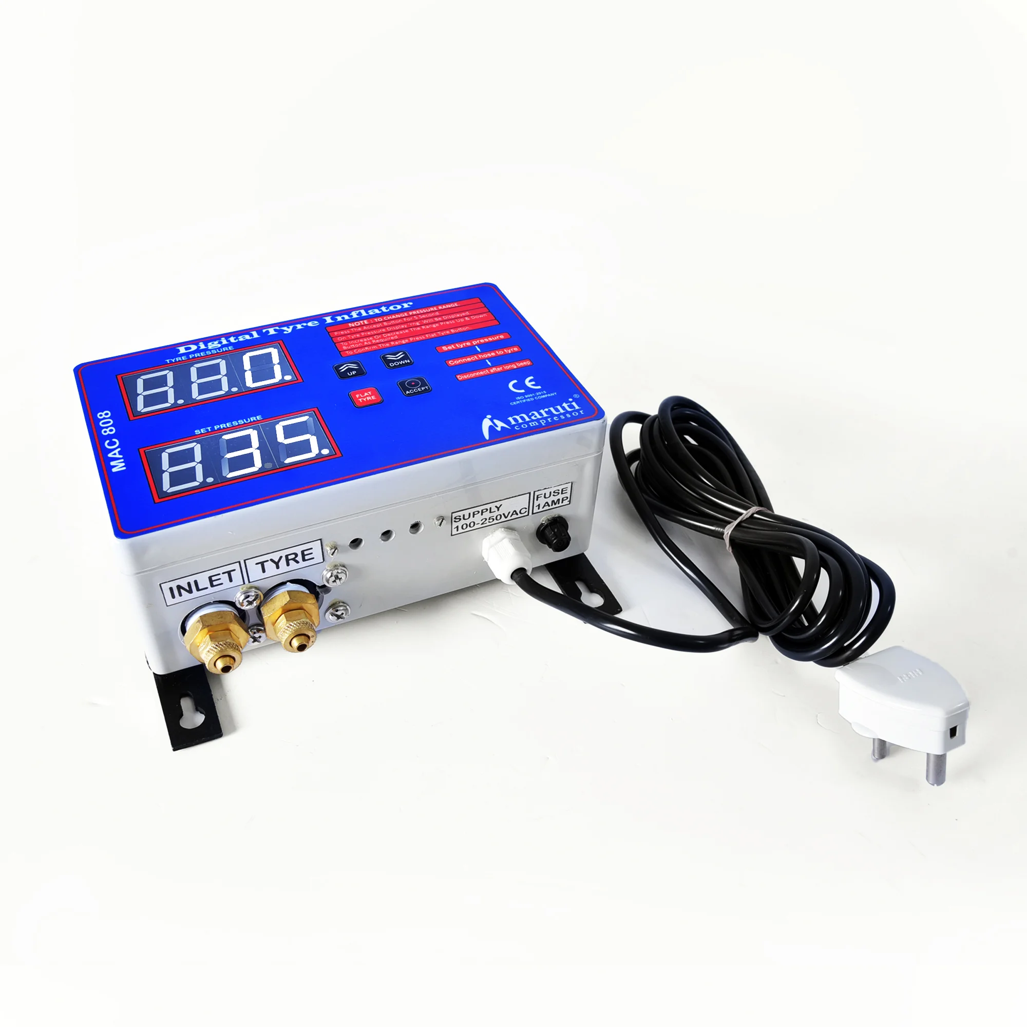 Wall Mounted Digital Tire Inflators For Automobile Garage