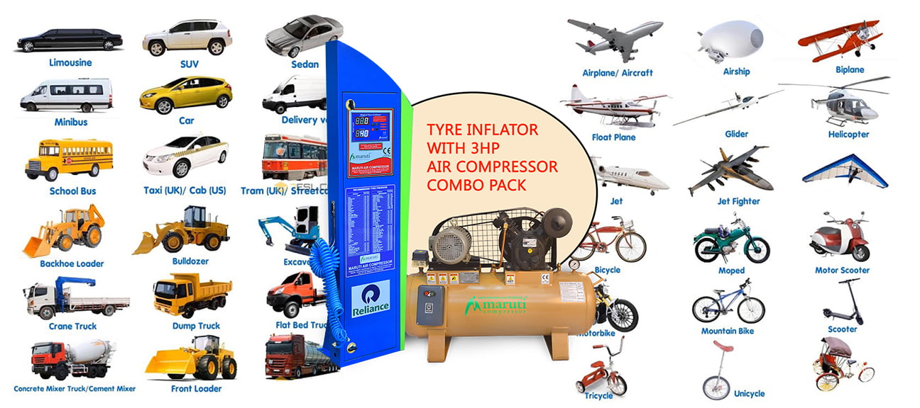 Reliance Oil Digital Tire inflator Air Pressure Gauge